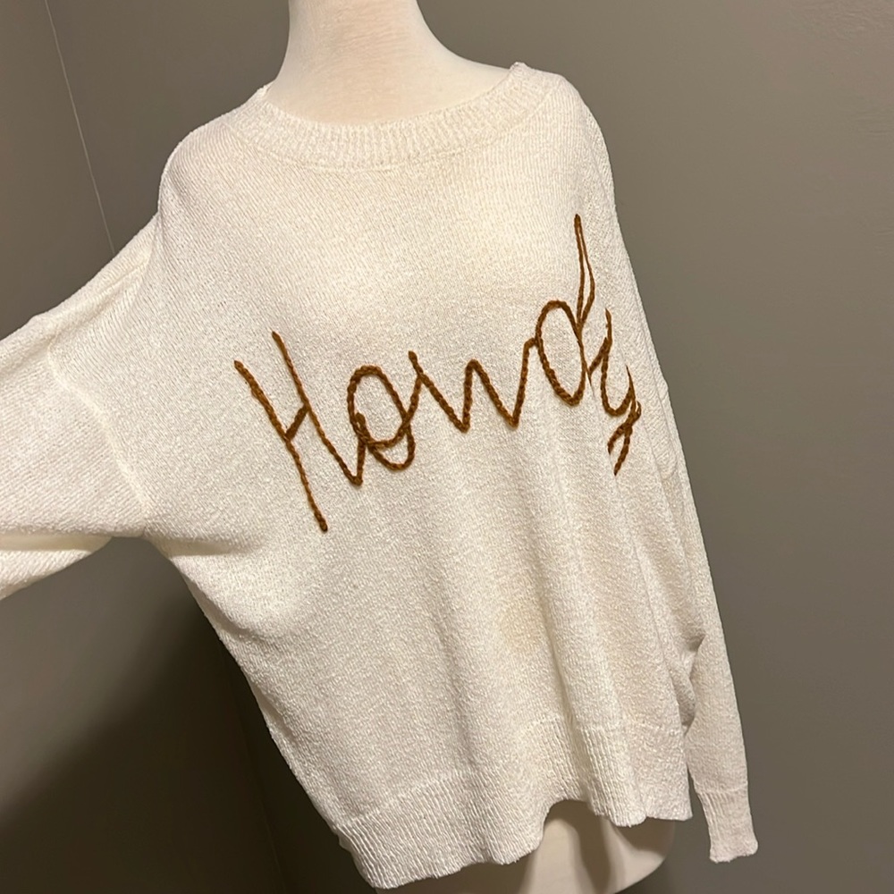 Show Me Your Mumu “HOWDY” sweater, size M